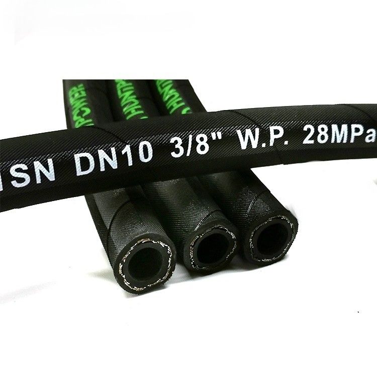 فشار بالا 3/8 1sn لوله هیدرولیک تراختن لوله SAE 100r1 En853 فشار روغن سوخت صنعتی لوله لوله هیدرولیک