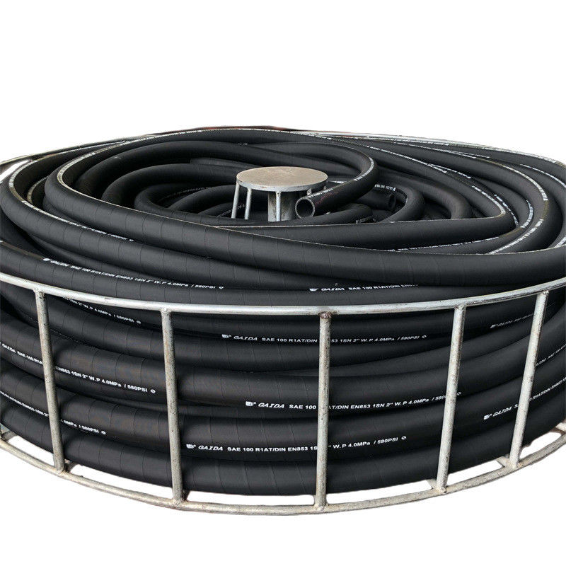 فشار بالا 3/8 1sn لوله هیدرولیک تراختن لوله SAE 100r1 En853 فشار روغن سوخت صنعتی لوله لوله هیدرولیک