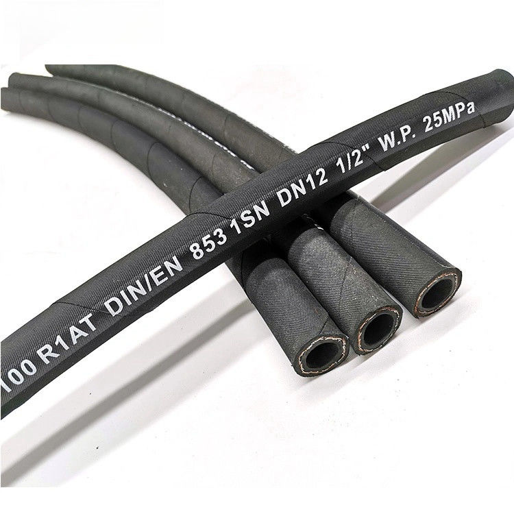 فشار بالا 3/8 1sn لوله هیدرولیک تراختن لوله SAE 100r1 En853 فشار روغن سوخت صنعتی لوله لوله هیدرولیک